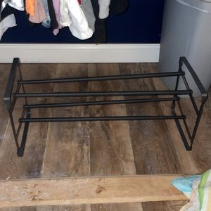 New Condition Adjustable Shoe Rack With 2 Shelves